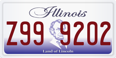 IL license plate Z999202