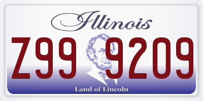 IL license plate Z999209