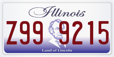 IL license plate Z999215