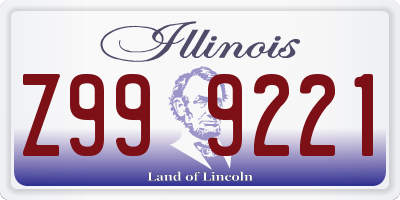 IL license plate Z999221