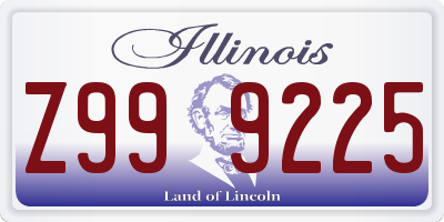 IL license plate Z999225