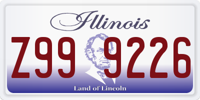 IL license plate Z999226