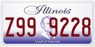 IL license plate Z999228