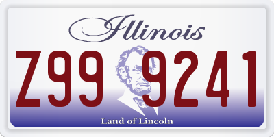 IL license plate Z999241