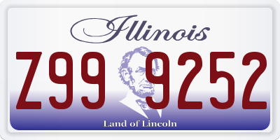 IL license plate Z999252