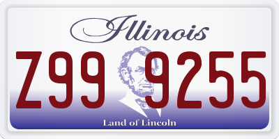 IL license plate Z999255