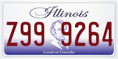 IL license plate Z999264