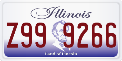 IL license plate Z999266