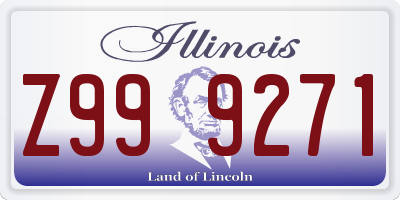 IL license plate Z999271