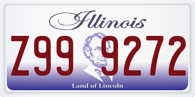 IL license plate Z999272