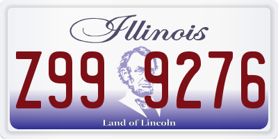 IL license plate Z999276