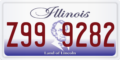 IL license plate Z999282