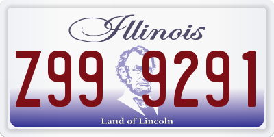 IL license plate Z999291