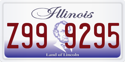 IL license plate Z999295