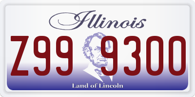 IL license plate Z999300