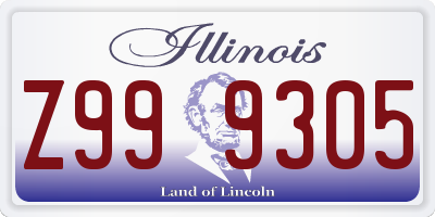 IL license plate Z999305