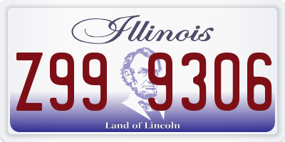 IL license plate Z999306