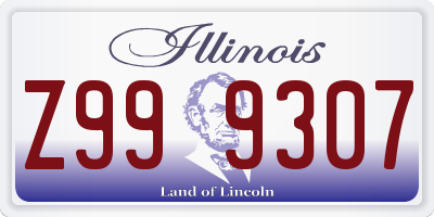 IL license plate Z999307