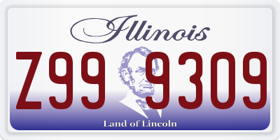 IL license plate Z999309