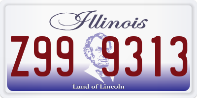 IL license plate Z999313