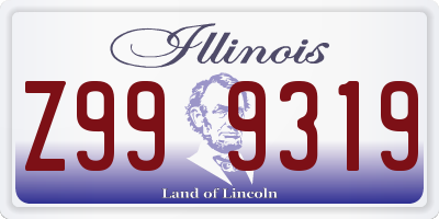 IL license plate Z999319