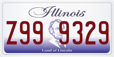 IL license plate Z999329