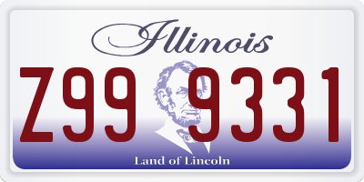 IL license plate Z999331