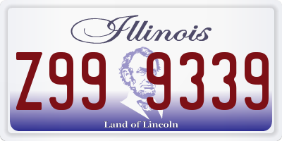 IL license plate Z999339