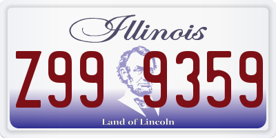 IL license plate Z999359