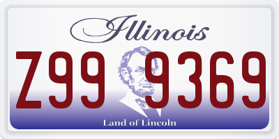 IL license plate Z999369