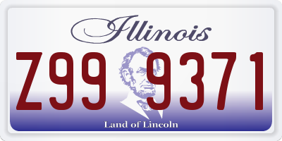 IL license plate Z999371