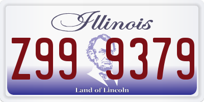 IL license plate Z999379