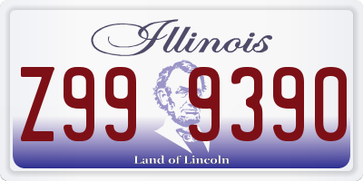 IL license plate Z999390