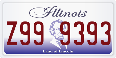 IL license plate Z999393