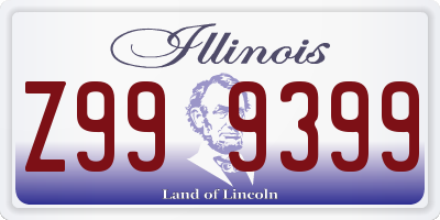 IL license plate Z999399