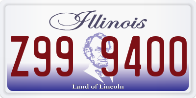 IL license plate Z999400