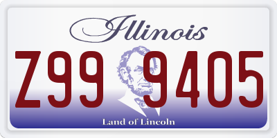 IL license plate Z999405