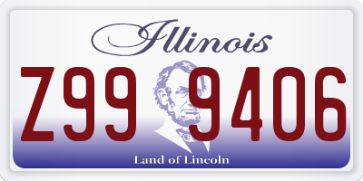 IL license plate Z999406