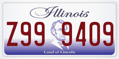 IL license plate Z999409