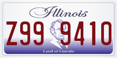 IL license plate Z999410