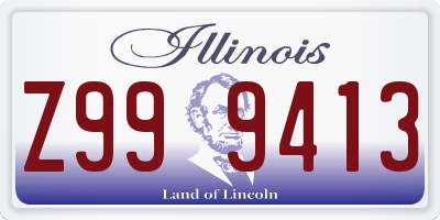 IL license plate Z999413