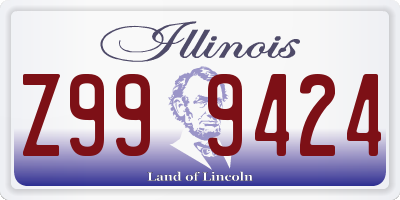 IL license plate Z999424