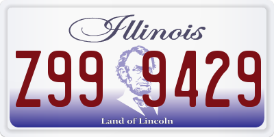 IL license plate Z999429