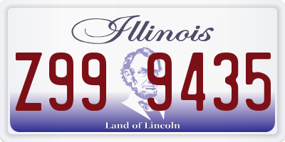 IL license plate Z999435