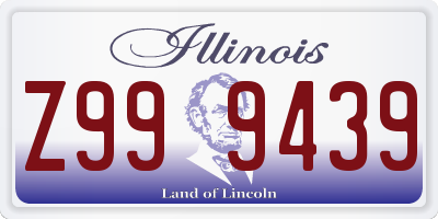 IL license plate Z999439