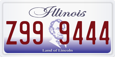 IL license plate Z999444