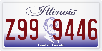 IL license plate Z999446