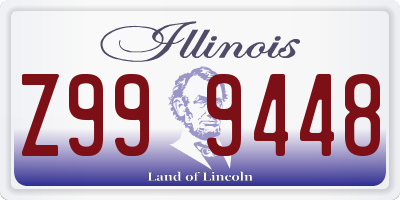 IL license plate Z999448