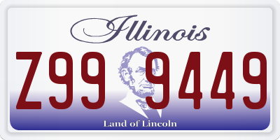 IL license plate Z999449