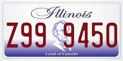 IL license plate Z999450